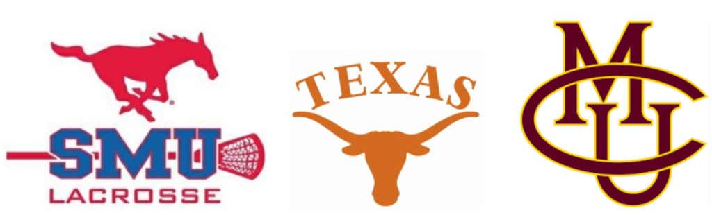SMU, Texas, Colorado Mesa University Lacrosse Team Logos